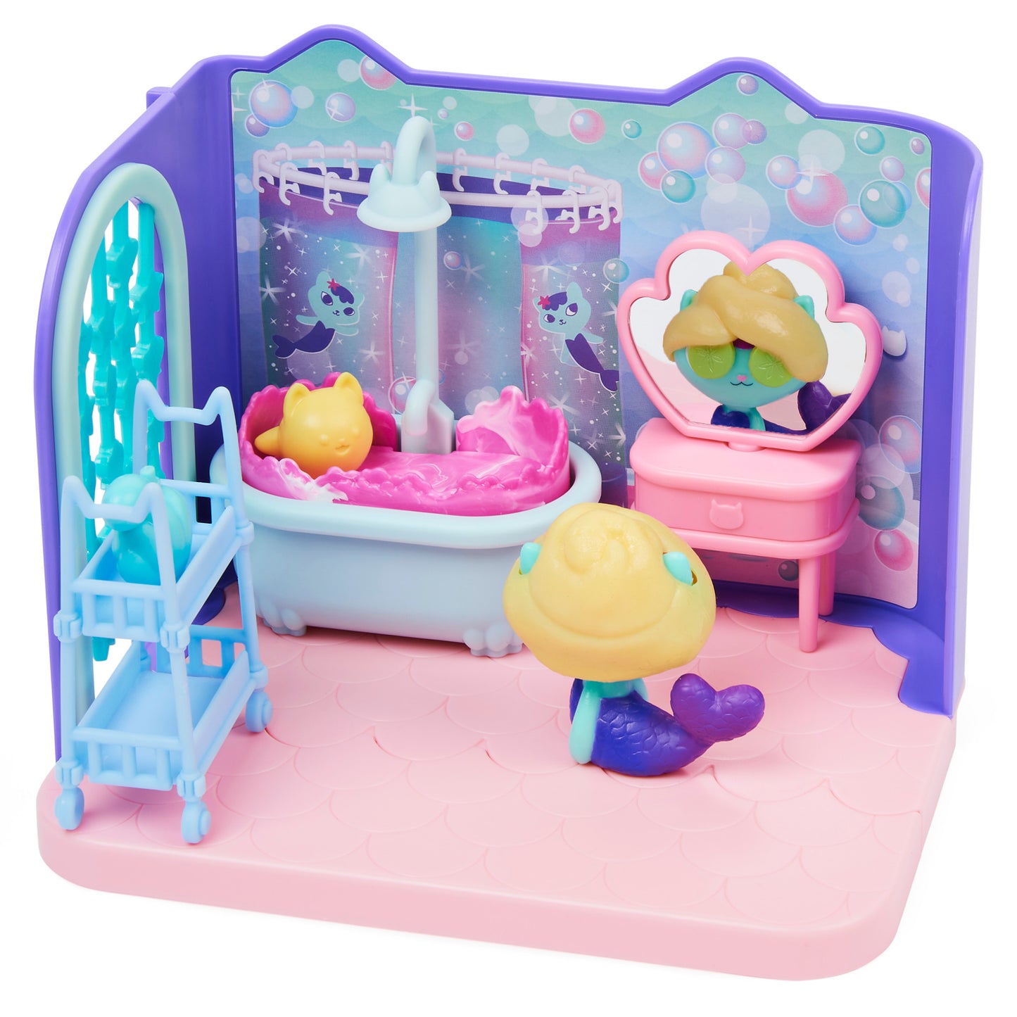 Gabby’s Dollhouse, MerCat’s Primp and Pamper Bathroom Playset for Dollhouse