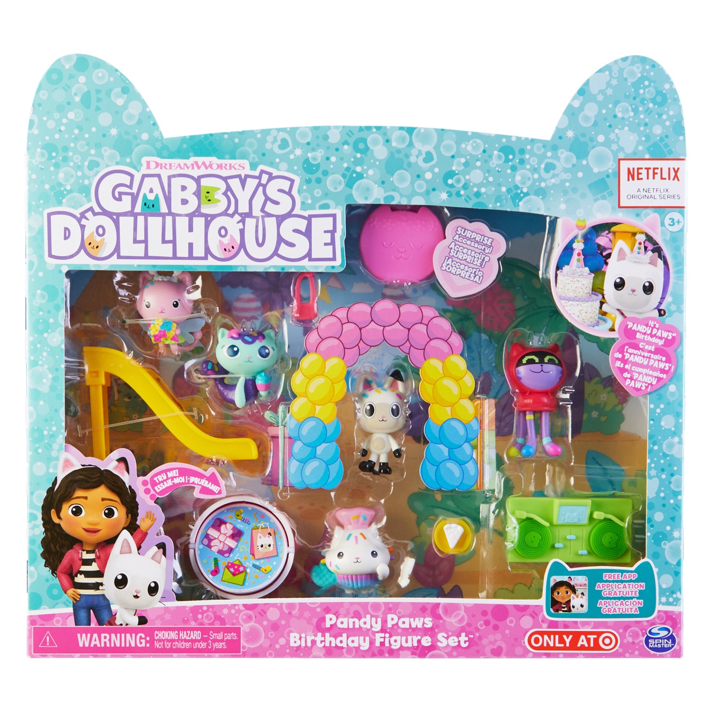 Gabby's Dollhouse – Pandy Paws' Birthday Figure Set