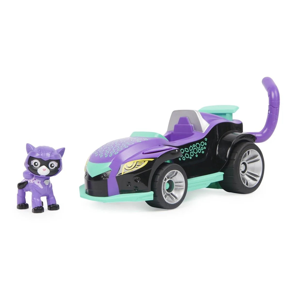 PAW Patrol, Cat Pack, Shade’s Transforming Toy Car with Action Figure