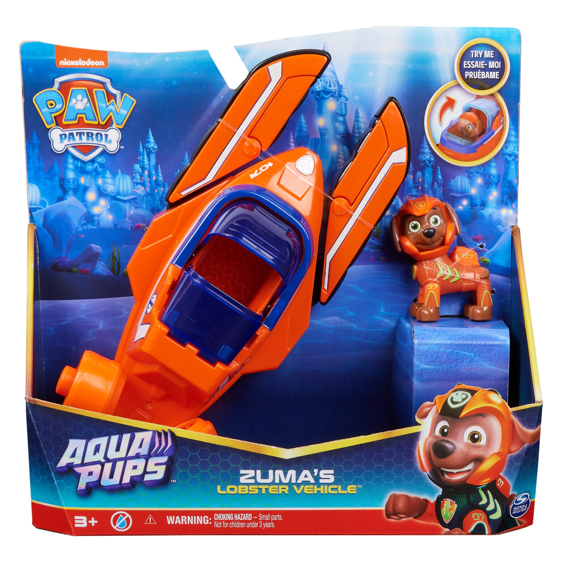 Zuma Rescue Knights Paw Patrol vehicle and figurine