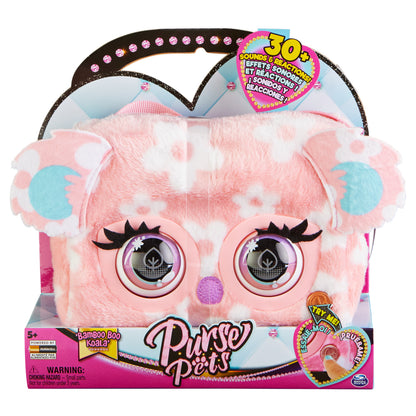 Purse Pets, Print Perfect Bamboo Boo Koala, Interactive Pet Toy and Handbag with over 30 Sounds and Reactions, Kids Toys for Girls Ages 5 and up